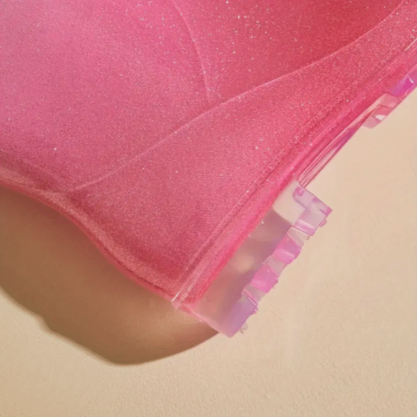 Blush Wave Pink Gradient High Rain Boots