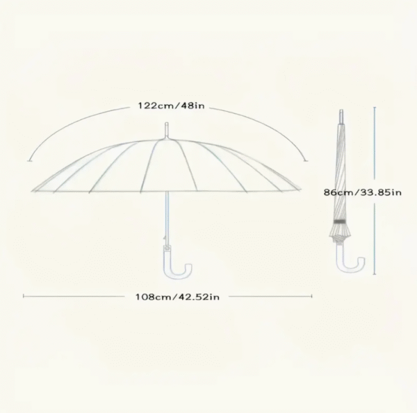 Durable Automatic Rain Umbrella with Sunscreen
